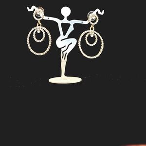 Elegant Gold and Silver Hoop Earrings